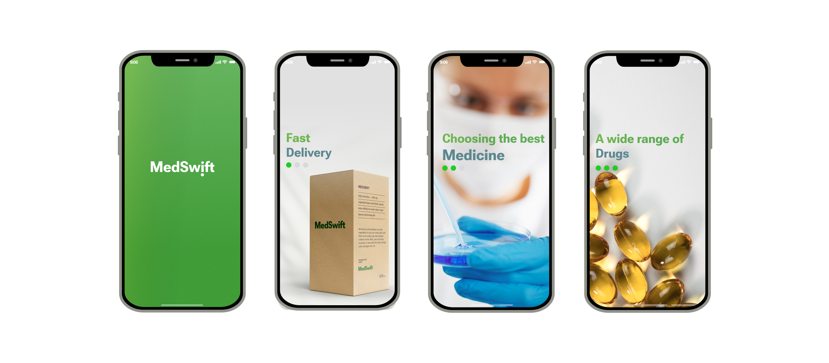 MedSwift UI screens