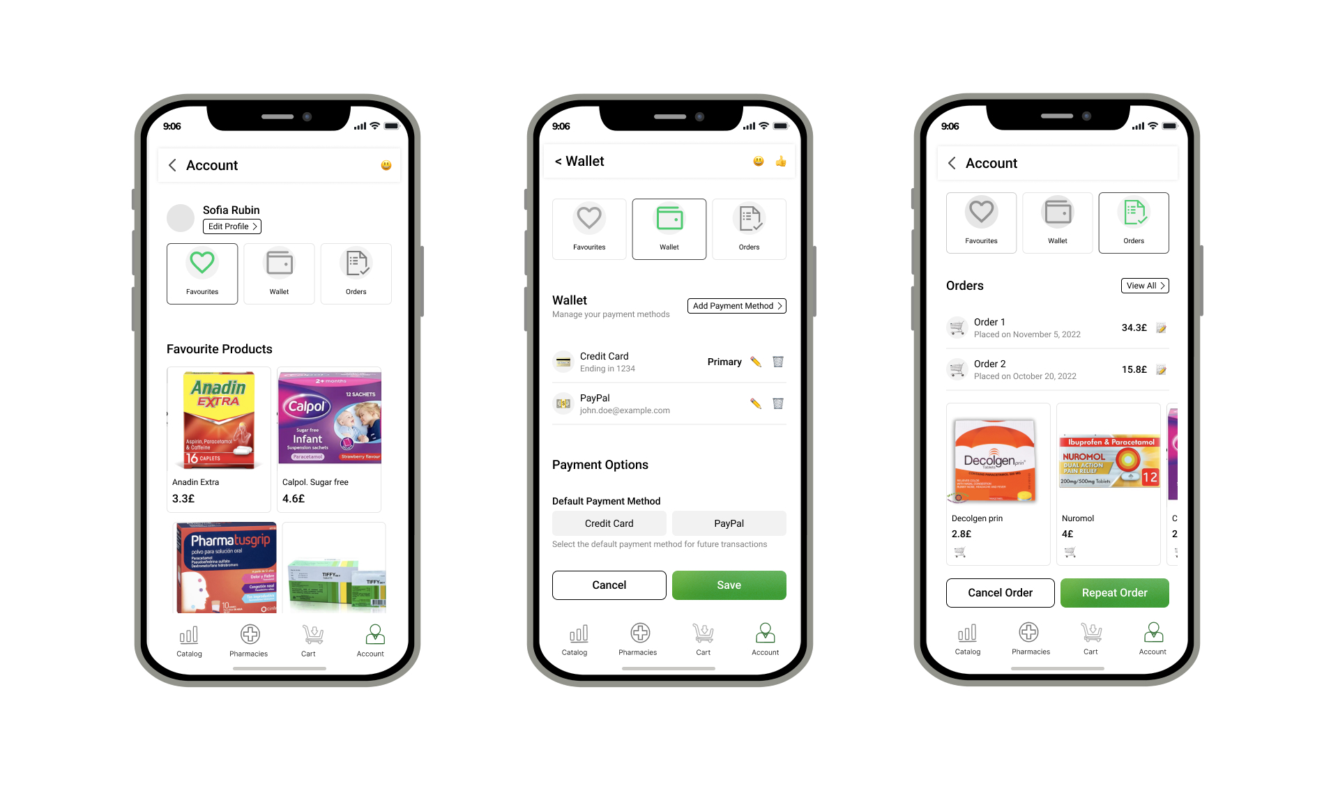 MedSwift UI screens